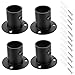 OwnMy OwnMy 4 Packs Stainless Steel Pole Sockets Flange Rod Holder, Wall Mount Pipe Bracket with Screws for Closet Wardrobe  - Image 2