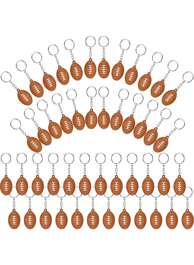 Kasyat 48 Pack Football Keychain Football Party Favors Mini Footballs Stress Ball Sports For Boys And Girls School Carnival Reward Football Day Football Theme Party Goodie Bag Present Fillers - Image 1