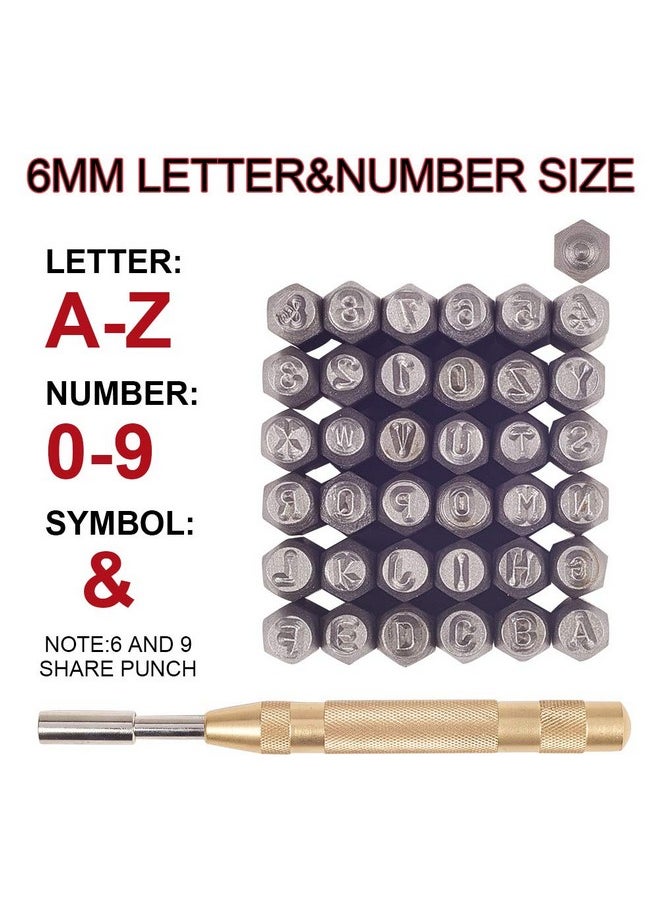 PH PandaHall PH PandaHall 37pcs Metal Stamping Kit Number Letter Metal Stamps 0.16 inch(4mm) Metal Stamping 0 to Z Number Punch A to Z Letter Punch for Jewelry Leather Wood Steel Key Metal Plastic Imprinting  - Image 2