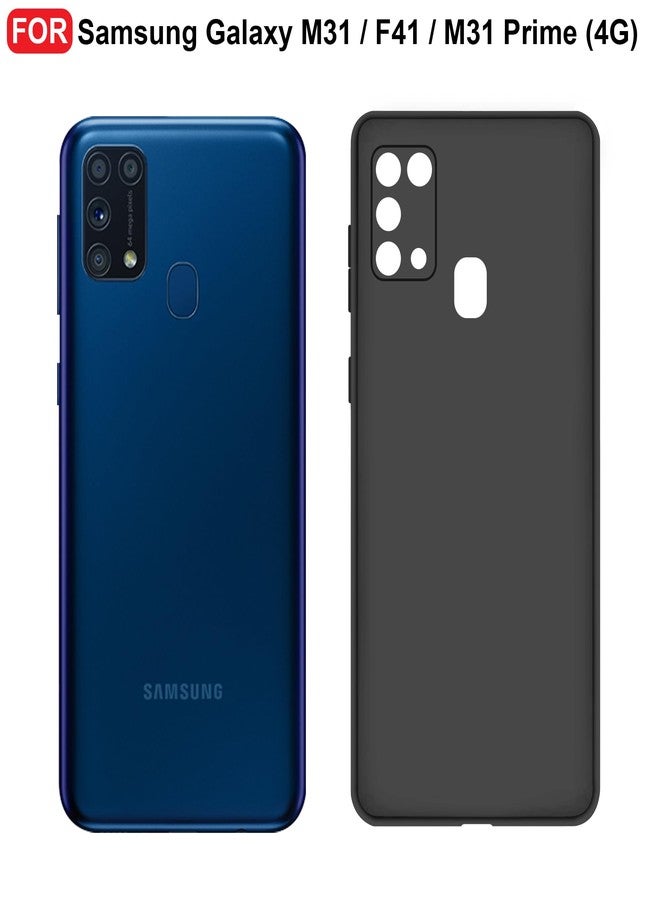 CEDO Back Cover for Samsung Galaxy M31 / F41 / M31 (4G) Prime | Camera Bump Protection & Inner Velvet Fabric Lining | Ultra Slim Matte Soft Rubberised Case Cover (Black) - Image 2