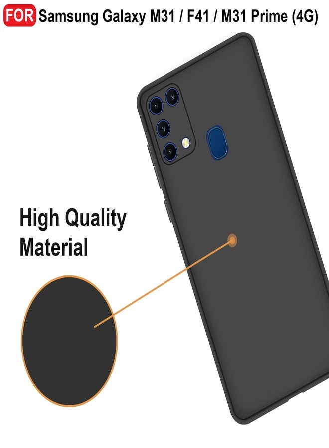 CEDO Back Cover for Samsung Galaxy M31 / F41 / M31 (4G) Prime | Camera Bump Protection & Inner Velvet Fabric Lining | Ultra Slim Matte Soft Rubberised Case Cover (Black) - Image 5