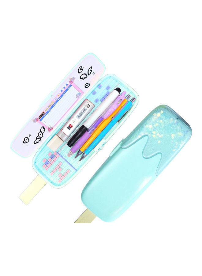 NIBEMINENT Ice Cream Quicksand Pencil Box Green/Beige 
