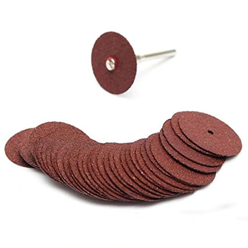 DIY Crafts Pack 72 Pcs, Red Colour, Cut-Off Wheels Thick, Cutting Wheel Cut Off Discs Coated Rotary Tools with Mandrel for Dremel (Pack 72 Pcs, Red Colour) - Image 1