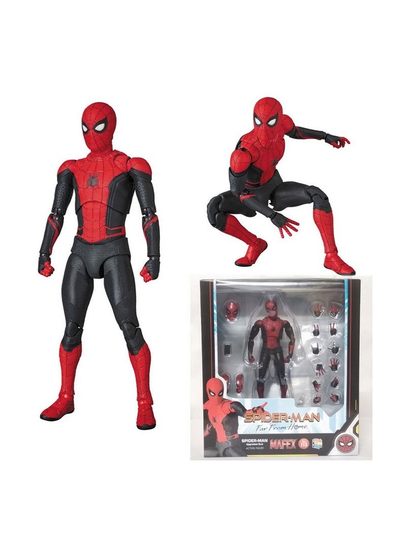 general MAFEX 113 Spider-Man, Heroes Expedition Spider Man upgraded suit, movable figure model (16cm) - Image 1