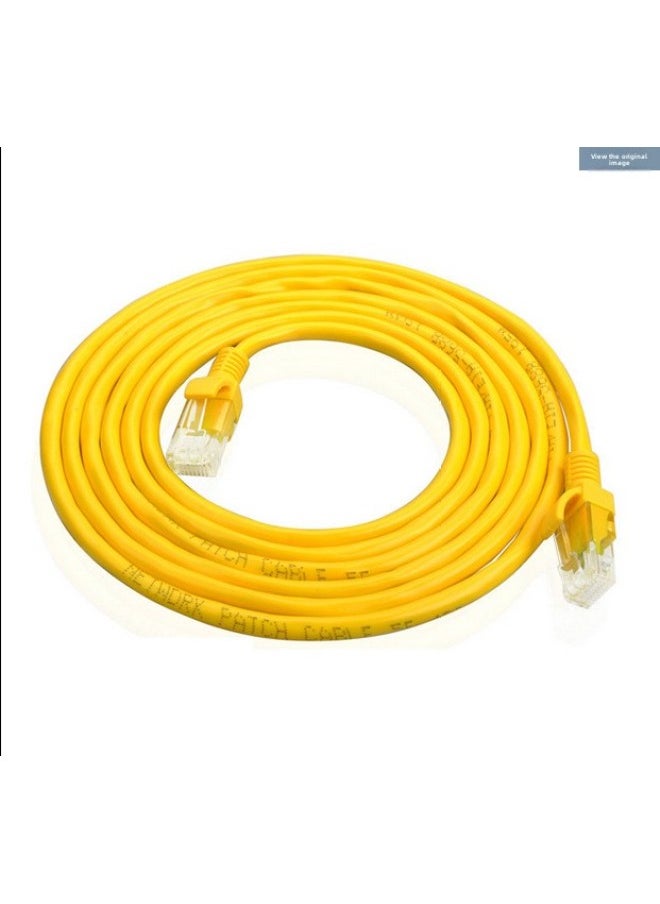 Generic Yellow Copper 1 M Network Cable Finished Pure Copper Network Cable Ultra-five Computer Cable 1 M-2 M 30 M-Color:5 M  - Image 1