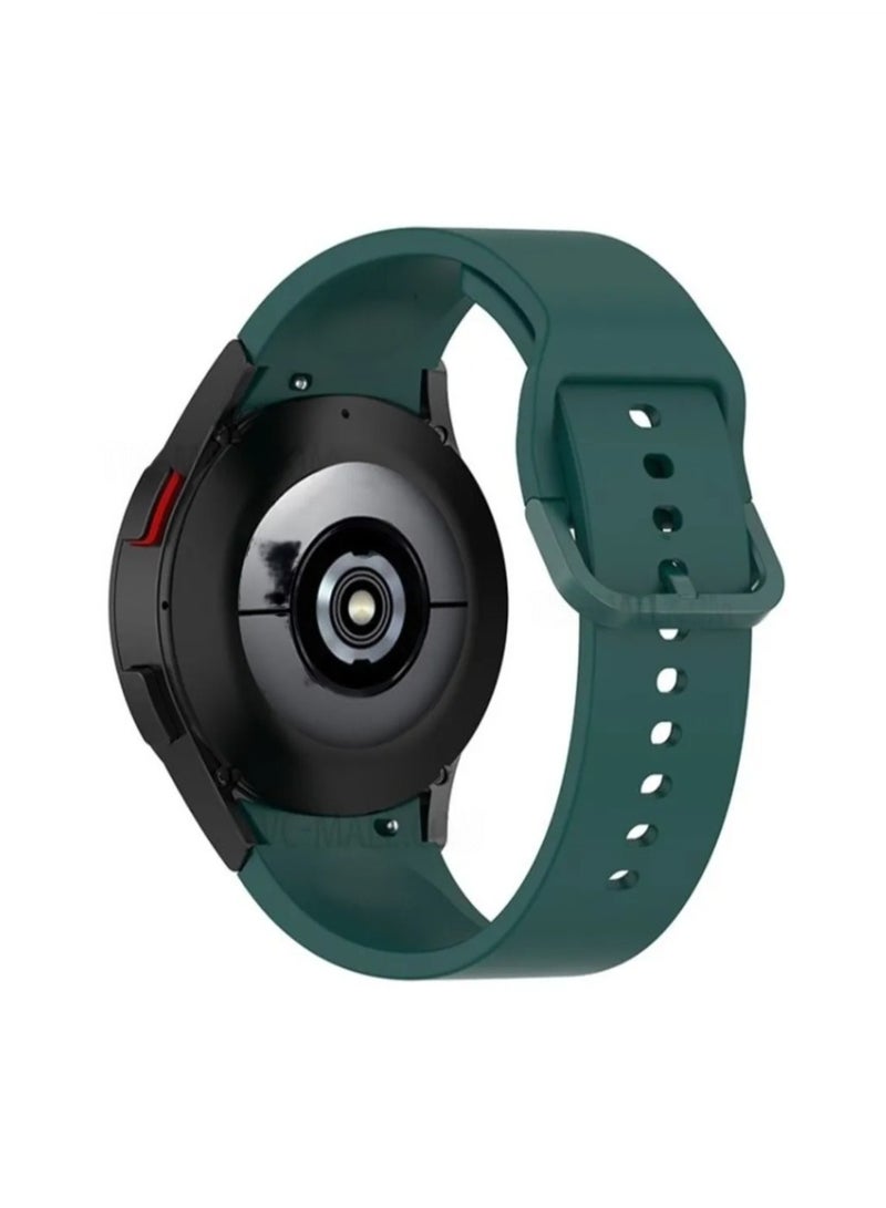 هيكسابيكس حزام سيليكون 20 مم متوافق مع ساعة سامسونج جالاكسي 7 / ساعة FE / ساعة 6 / ساعة 5 / ساعة 4 / أكتيف 2 باللون الأخضر - Image 2