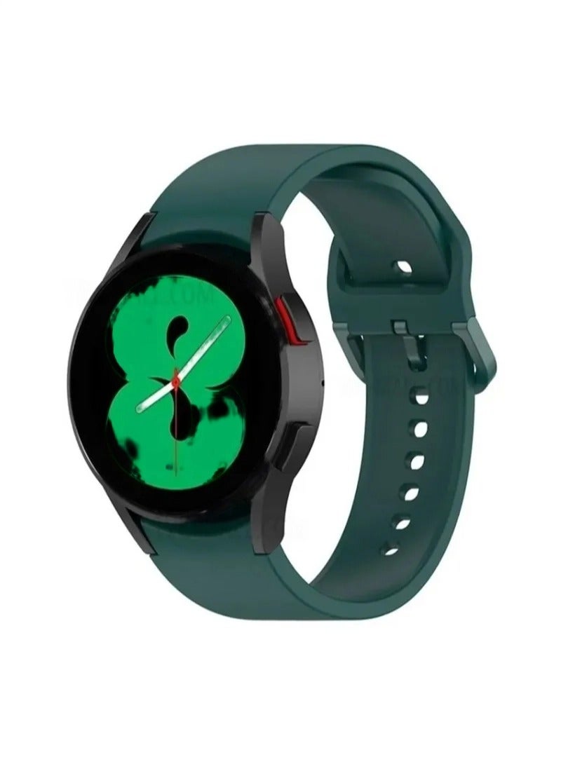هيكسابيكس حزام سيليكون 20 مم متوافق مع ساعة سامسونج جالاكسي 7 / ساعة FE / ساعة 6 / ساعة 5 / ساعة 4 / أكتيف 2 باللون الأخضر - Image 1