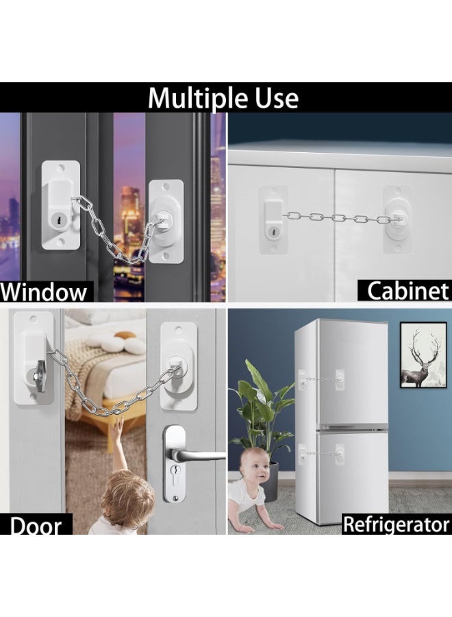Adjustable Child Safety Lock with Key – For Refrigerator, Cabinets, Drawers, Dishwasher, Toilet, and Child Safety Cabinets (1 Pack) - Image 3