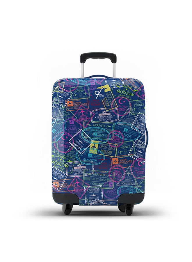 THE NINES LUGGAGE COVER "BLUE STAMPS" -L (25-28 inch)