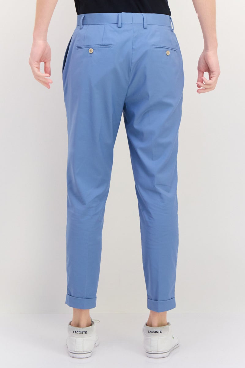 Sorbino Men Regular Fit Solid Chino Pants, Slate Blue - Image 3