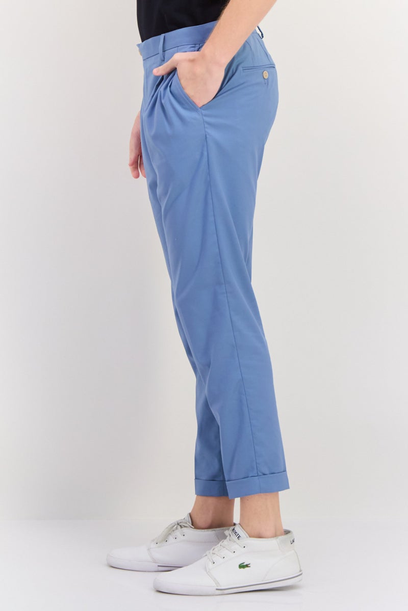 Sorbino Men Regular Fit Solid Chino Pants, Slate Blue - Image 2