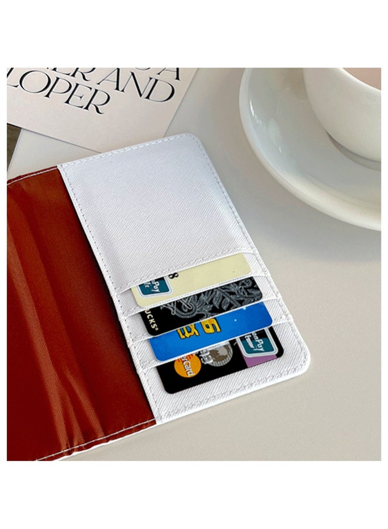 Heart-Shaped Bear Passport Holder Multi-Function Card Holder Passport Protection Cover, Id Card Holder Boys And Girls Pu Leather Travel Id Card Holder, Travel Accessories - Image 3