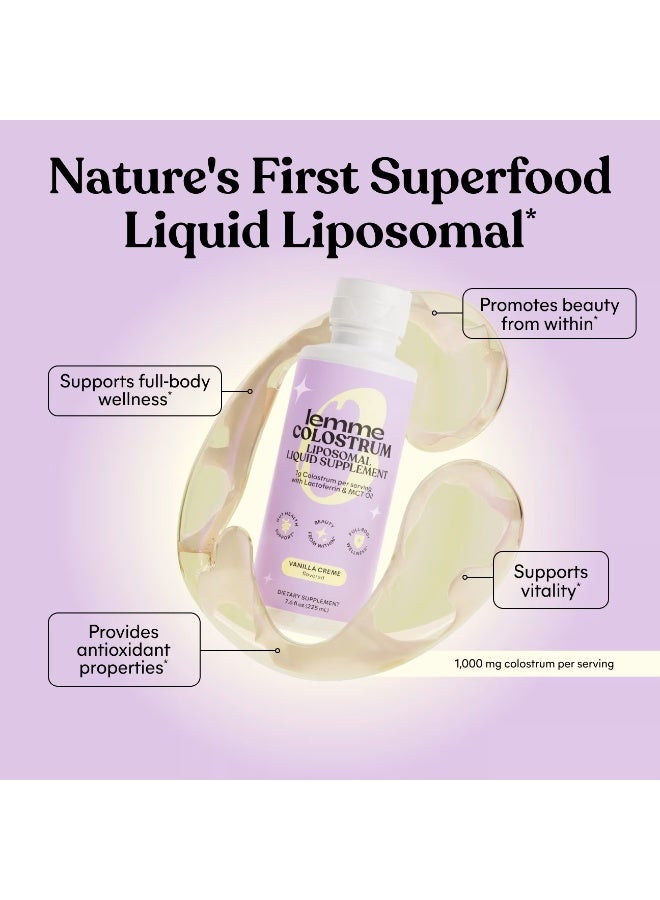 Lemme Colostrum, Liposomal Liquid Supplement, Vanilla Creme, 7.6 fl oz (225 ml) - Image 5