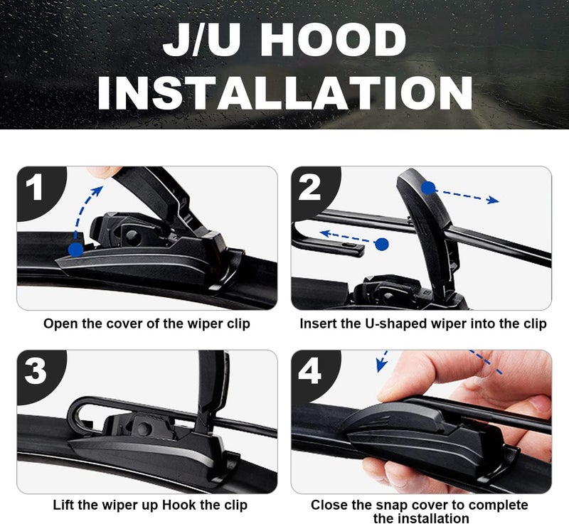 MODIGT Premium U/J Hook Windshield Wiper Blades for Jeep Wrangler - Image 5