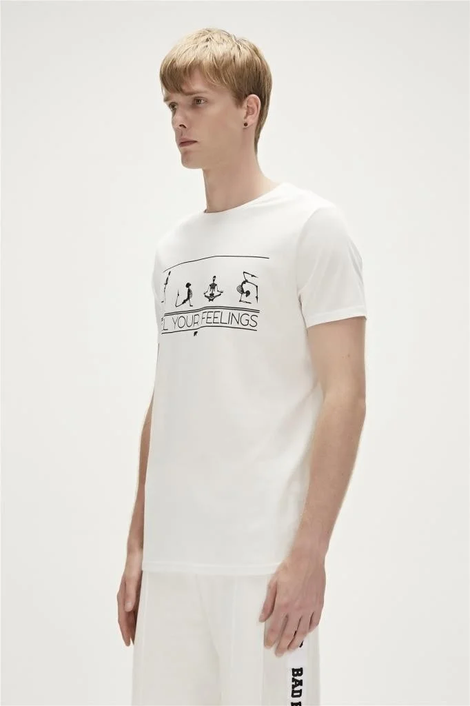 باد بير Badbear Men's Feel You T-Shirt White