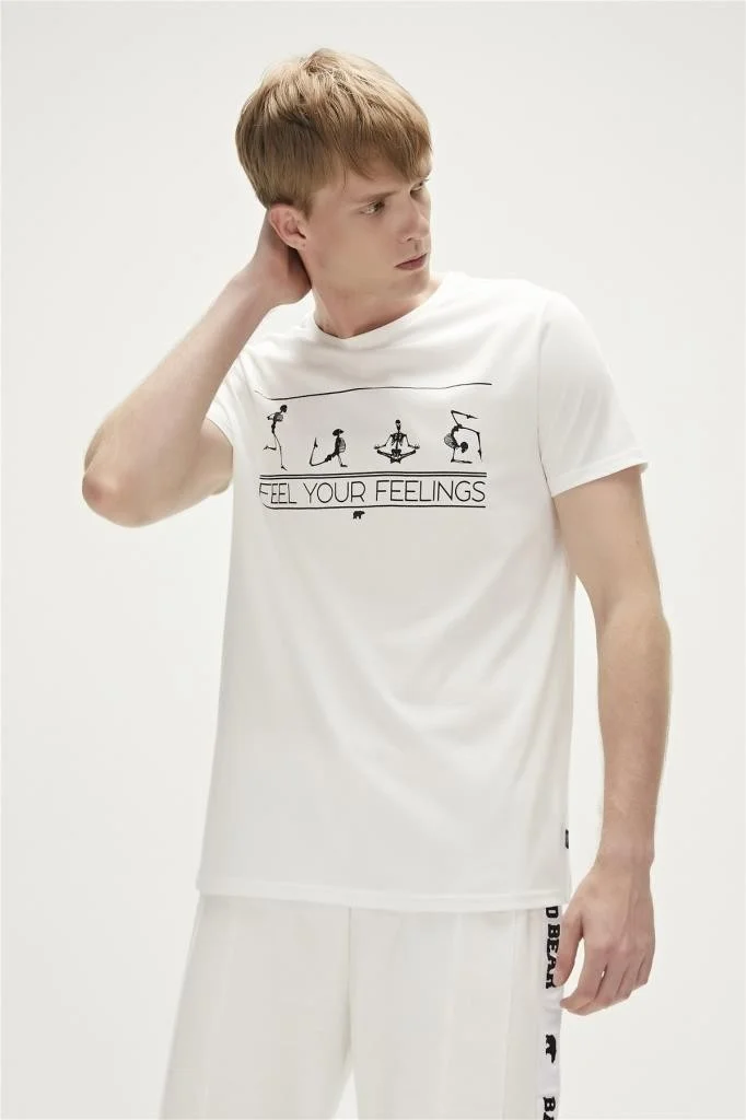 باد بير Badbear Men's Feel You T-Shirt White