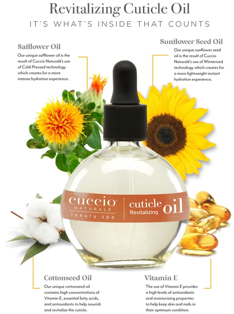 Cuccio Naturale Revitalizing - Hydrating Oil For Repaired Cuticles Overnight - Remedy For Damaged Skin And Thin Nails - Paraben And Cruelty-Free Formula - Vanilla Bean And Sugar - 2.5 Oz - Image 2