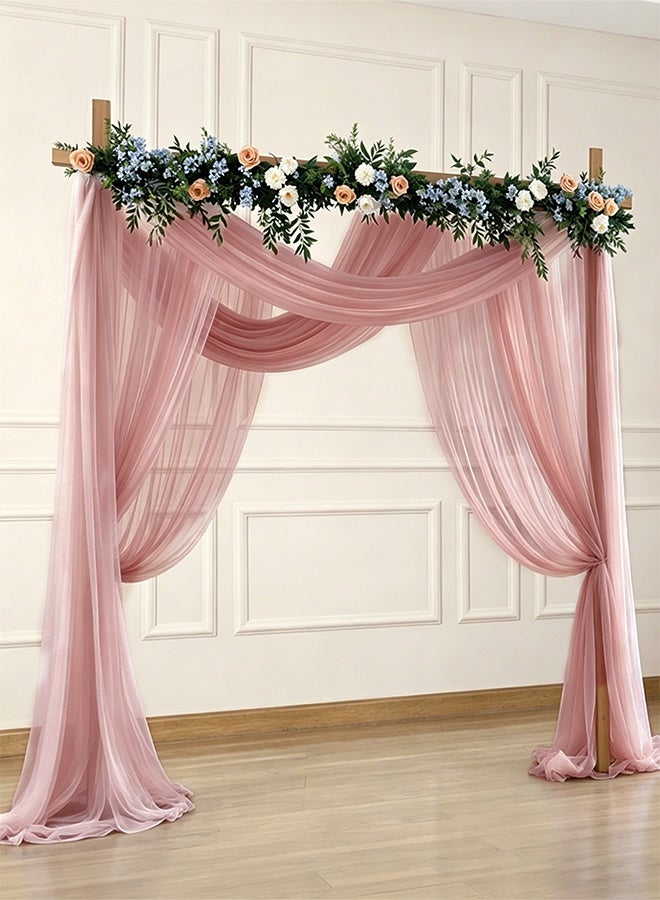 DUNISO 160 × 800 سم قماش شيفون لتزيين الزفاف مع قوس الزفاف تزيينات زفاف من التول الشفاف لزفاف حفلة التصوير الخلفية لprops التصوير الفوتوغرافي - Image 5