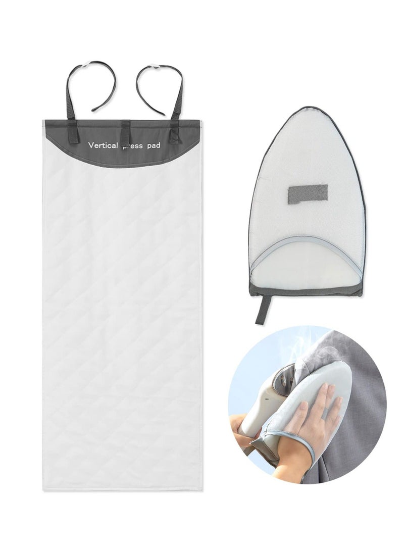 Over The Door Vertical Steam Board Press Pad, Helps Protect Surfaces While Garment Steaming, Heat Resistant Clothing Care Steam Pad for Handheld Steamer - Image 1
