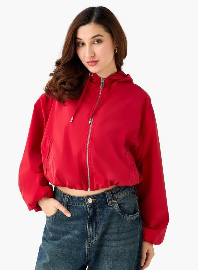 لي كوبر Lee Cooper Cropped Veronica Jacket with Hood