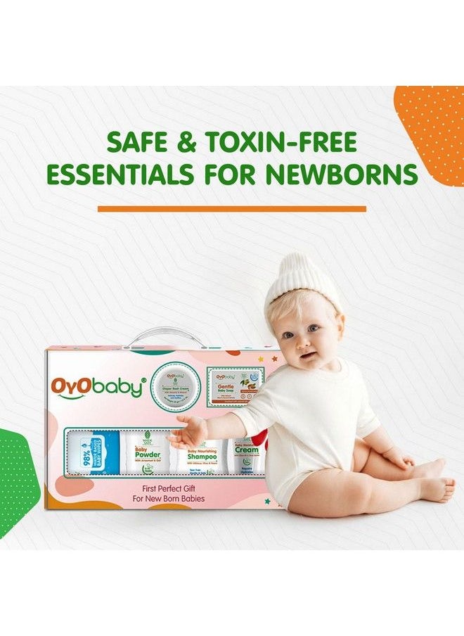 OYO BABY Baby Care Gift Set: Soap Powder Rash Cream Moisturizer Wipes & Shampoo For Gentle And Nourishing Care  - Image 4