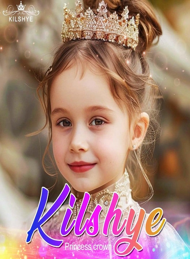 كيلشي تاج كيلشاي برينسيس للبنات، تاج فضي على شكل قلب مرصع بأحجار الراين، طوق رأس، إكسسوارات شعر كريستالية - Image 4