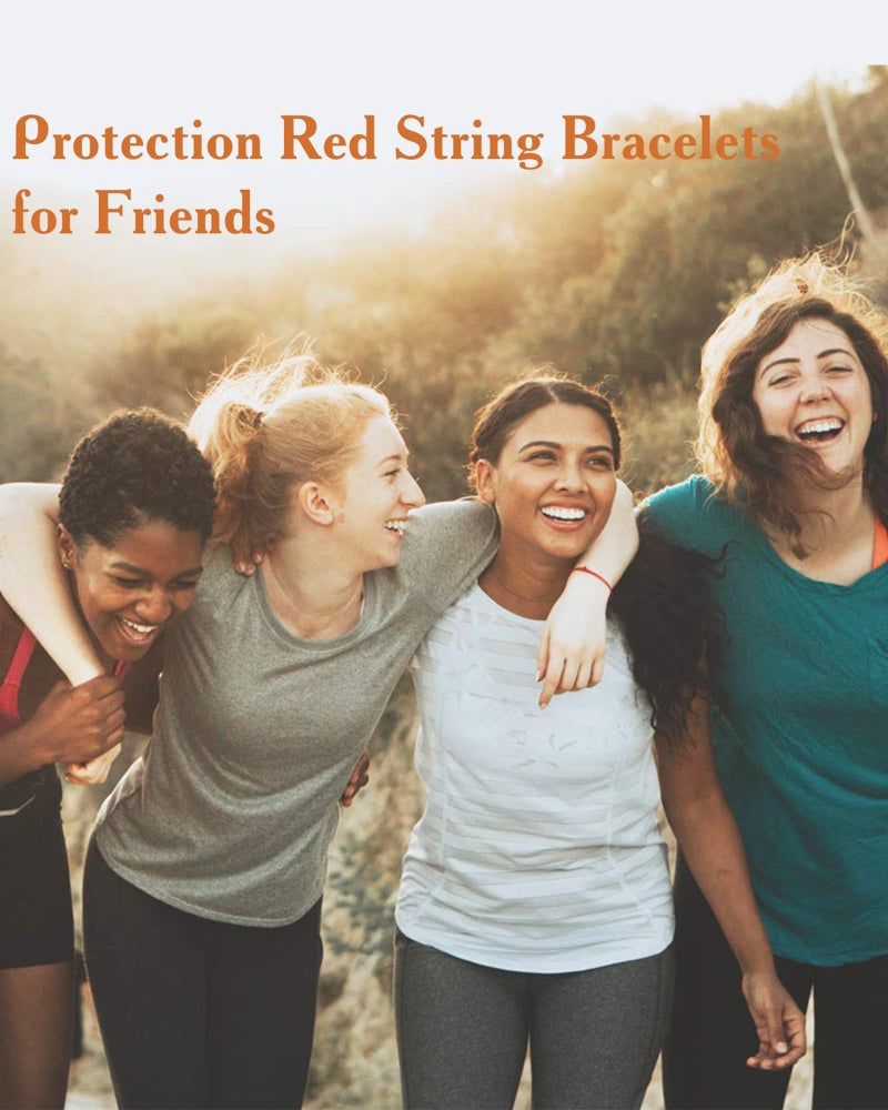 Shonyin Lucky Red String Bracelets Family 7 knots Kabbalah Protection Thread Handmade String Bracelets for Women Men Friends 3 PCS - Image 5