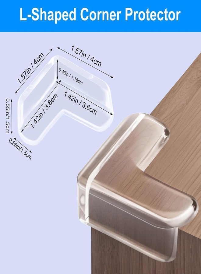 AIMERS 10 Pack Baby Proofing Corner Guards Clear & Transparent Furniture Edge Protectors, Impact Absorbent Bumper Cushions for Sharp Corners, Table & Cabinet Corner Protectors, Child Safety Corner - Image 4