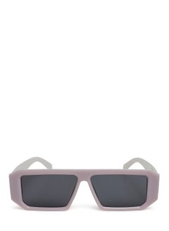 London Rag Flat Bridge Rectangular Sunglasses in Jelly White  - Image 1
