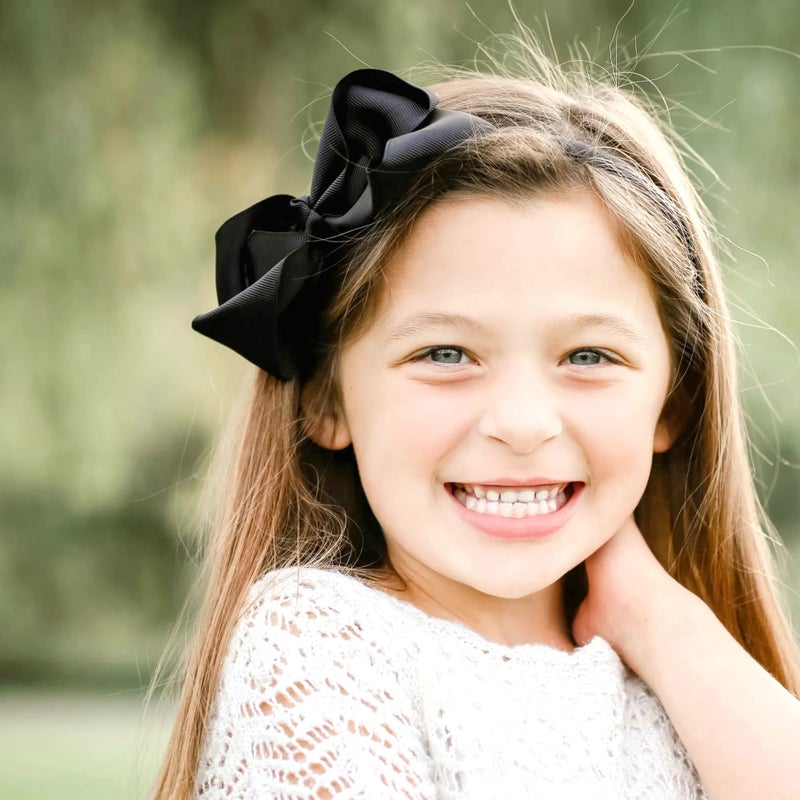 DED 16 Pack Hair Bows Plastic Hair Headband Grosgrain Ribbon Headbands Hair Hoops Hair Accessories for Baby Girls Kid - Image 5