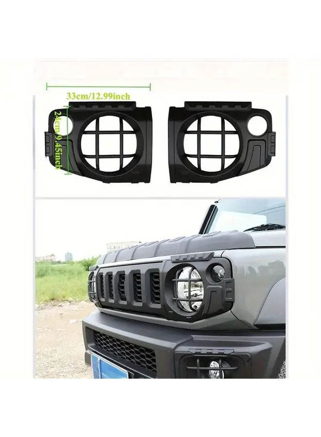 Matt Black ABS 2pc Headlight Protection Trim Cover for Suzuki Jimny 5 Door 2023 2024 - Image 3