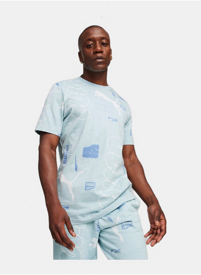 PUMA - Classics Brand Love AOP Tee - Image 1
