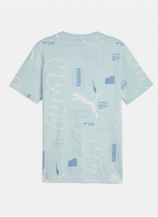 PUMA - Classics Brand Love AOP Tee - Image 1