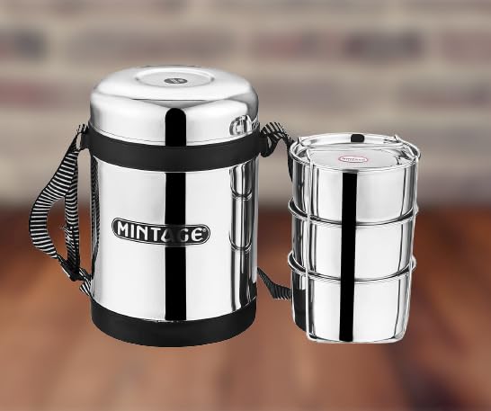 Mintage Stainless Steel Lunch Box GLOBUS 35+Years of Innovation and Quality (Lunch Box Globus, Lunch Box 3c) - Image 4