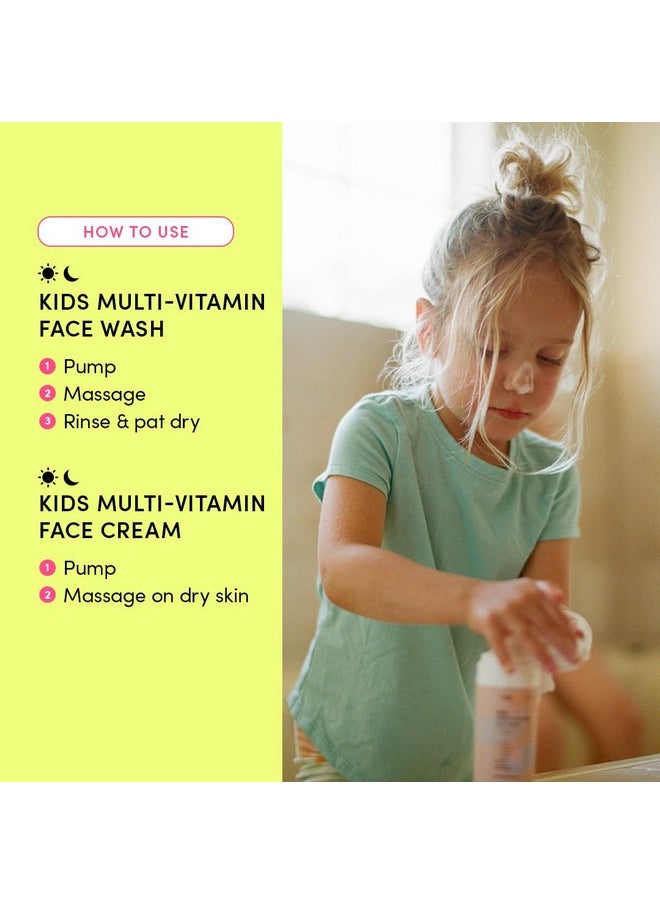 Evereden Evereden Kids Happy Face Duo (Cool Peach) - Multi-Vitamin Kids Face Wash & Kids Face Cream Set - Clean & Vegan Skin Care for Kids 3+ - Moisturizing, Nourishing, & Protective Kids Skin Care Set  - Image 3