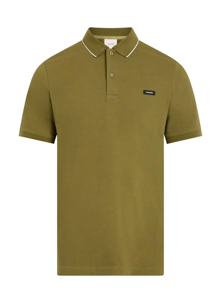 CALVIN KLEIN Slim Stretch Cotton Pique Polo