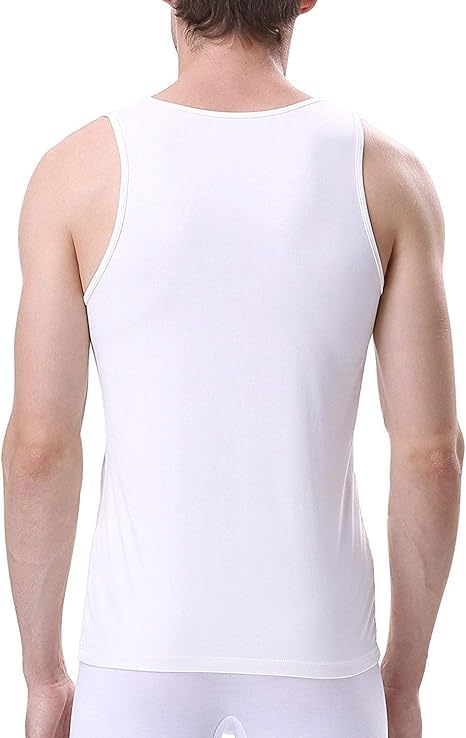 DAVID ARCHY Men's Tank Top Bamboo Rayon Undershirts Tank Shirt Moisture-Wicking A-Shirt for Men, 3-Pack (M, Black/White/Light Gray) - Image 2