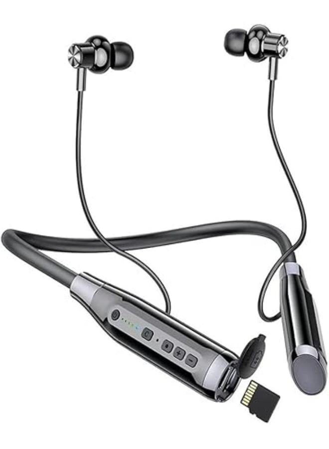 Haino Teko Haino Teko HN120 Bluetooth Neck Band 120 Hours Music With High Bass Sound Quality Super Clear Mic and Support TF Card Black - Image 1