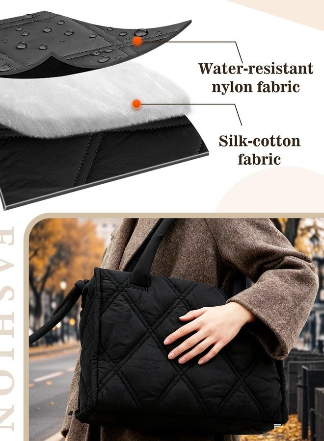 Apipi Lightweight Work Tote with Multiple Compartments - 12" x 16" Puffer Tote Bag for Women, Gifts for Teachers/Nurse - Image 4