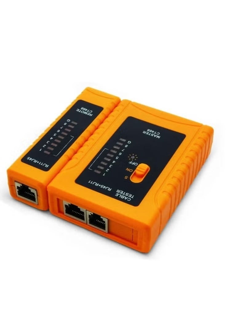 جهاز اختبار كابلات شبكة ايثرنت والشبكة المحلية LAN RJ45 CAT5e CAT6e RJ11 RJ12 - Image 1