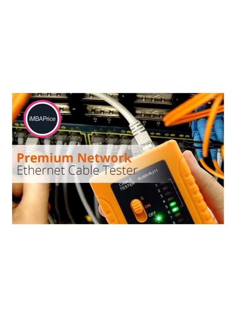 جهاز اختبار كابلات شبكة ايثرنت والشبكة المحلية LAN RJ45 CAT5e CAT6e RJ11 RJ12 - Image 3