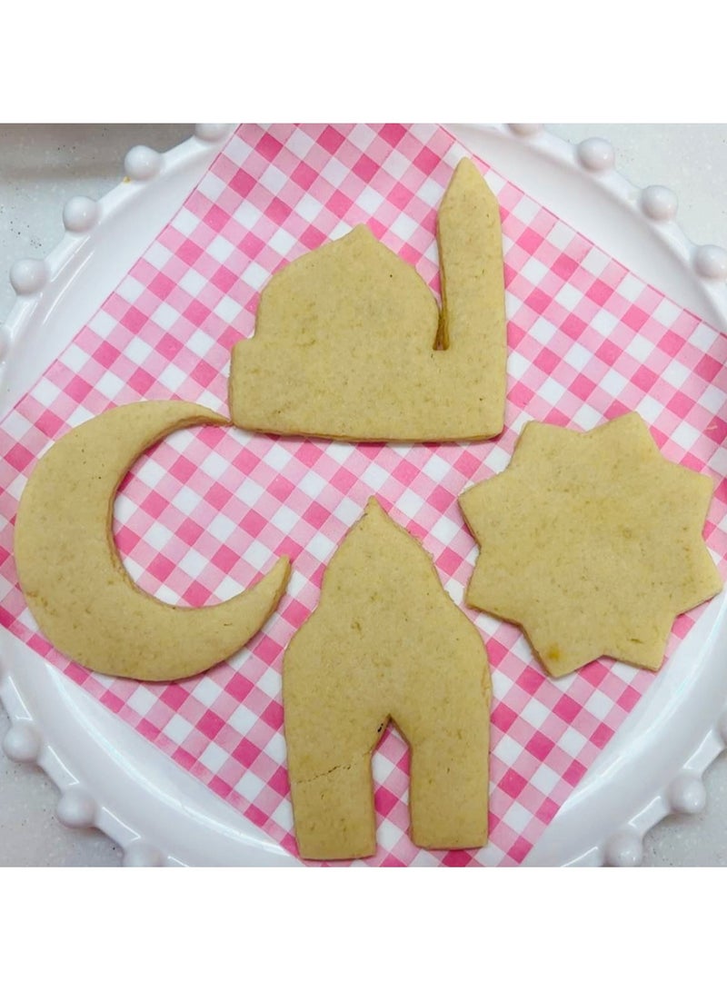 hearth Ramadan or Eid Cookie Cutters Set, 4 Pcs 3D Islamic Ramadan Cookie Cutters. - Image 2