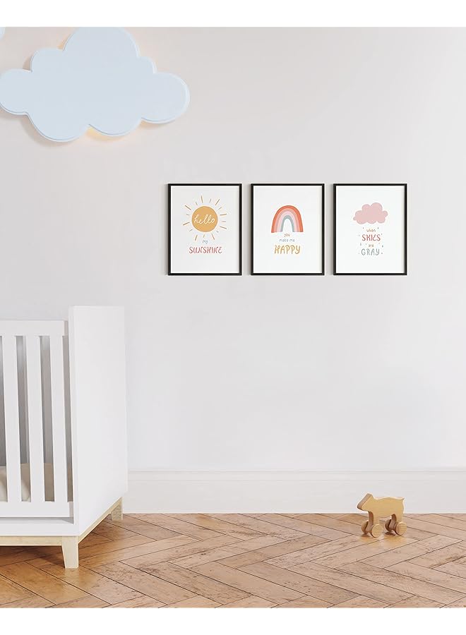 erorex Nursery Posters And Rainbow Wall Decor Set Of 3 Rainbow Wall Art For Kids Wall Art For Nursery Girl Kids Wall Art Rainbow Classroom Decor 8X10 Unframed - Image 5