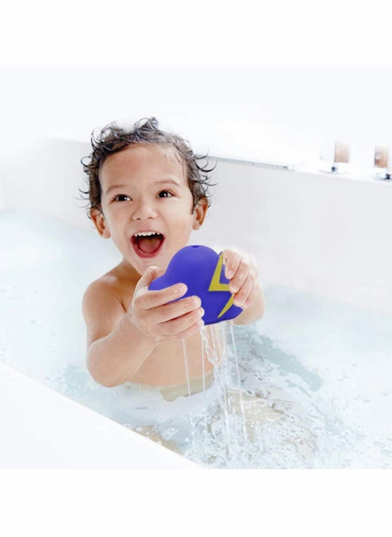 SYOSI - 4 Pack Bathtub Toy Children's Soft Water Toys Bath Toys for Toddlers Hair Wash Tool Swimming Pool Toy Gift Set 4 Types Include Rain Cloud Rainbow Thunder Cloud - Image 1