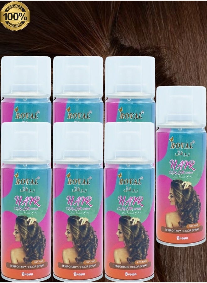 ROVAL - 7 Pieces Roval Temporary Hair Color Spray Brown - Image 1