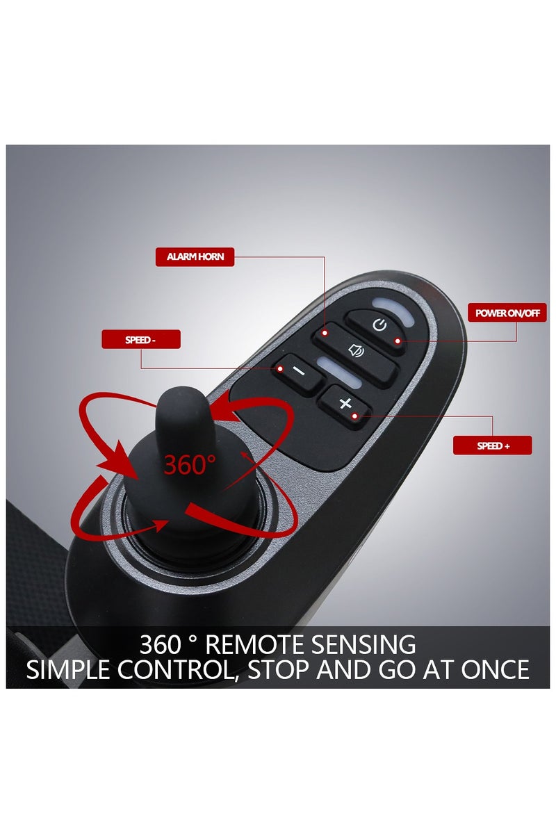 Generic Electric Wheelchair for Adults Intelligent Folding Electric Wheelchair All-Terrain Powerful Dual Motor Electric Wheelchair - Load 100kg - Weight 28kg - Image 3