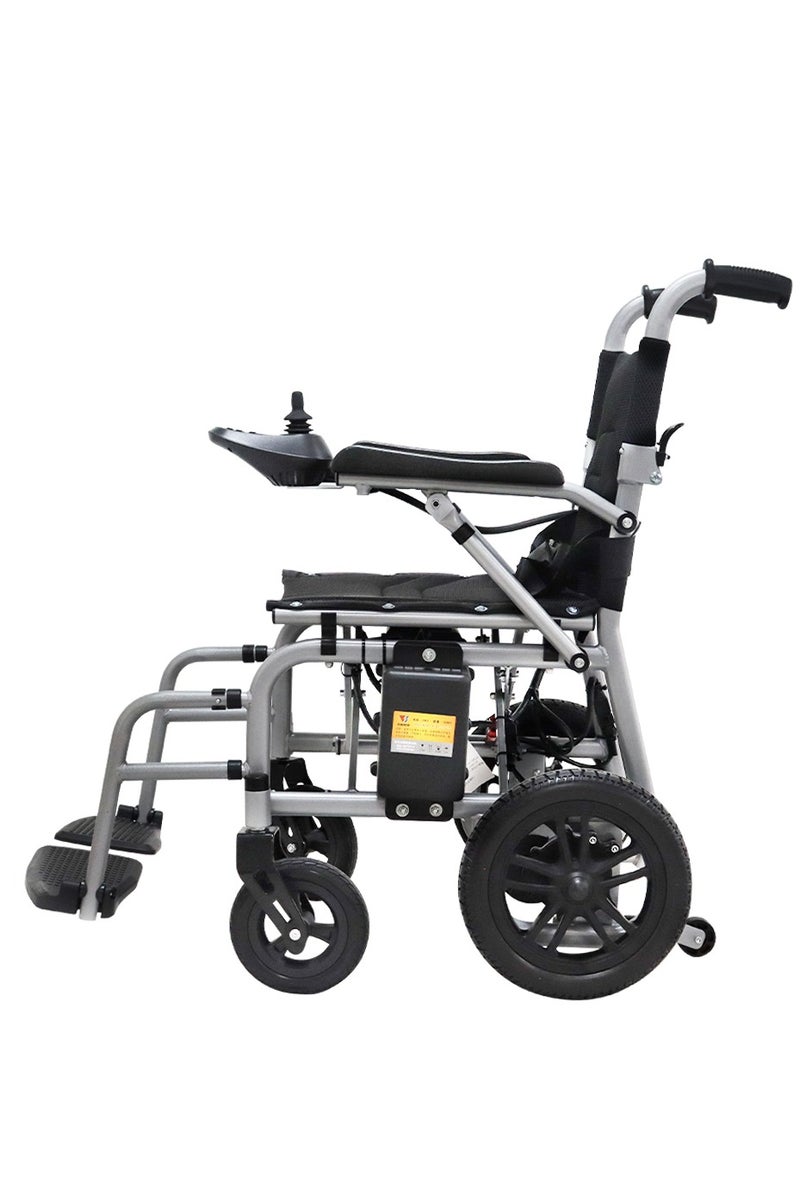 Generic Electric Wheelchair for Adults Intelligent Folding Electric Wheelchair All-Terrain Powerful Dual Motor Electric Wheelchair - Load 100kg - Weight 28kg - Image 2