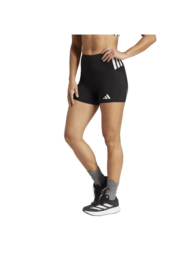 Adidas Adidas Adizero Sht L W Black Tights (1/4) Tights For Women