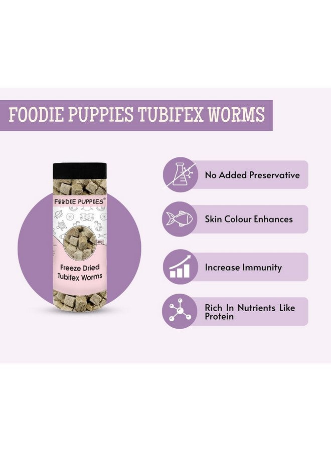ديدان توبيفكس المجففة بالتجميد - 40 جرام، غذاء لجميع أنواع الأسماك والسلاحف البحرية الاستوائية - Image 4