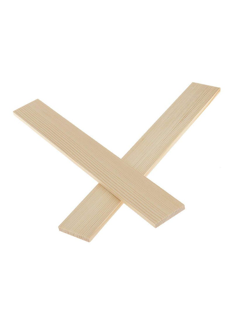 Generic 10 Pieces Natural Pine Wood Rectangle Board Panel for Arts Craft 30cm Multi Color  - Image 2